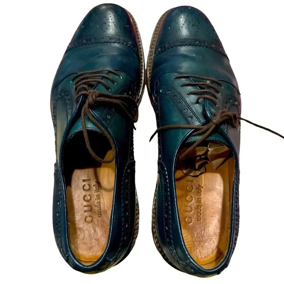 Gucci AUTHENTIC mens green shoes size 7 - Picture 3 of 11